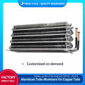 Miniature condenser air-cooled copper tube finned evaporator